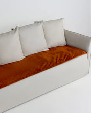 Velvet Sofa Topper - Ochre